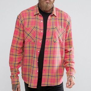 Men’s Pink Oversized-Style Flannel for sale‼️ Like New ‼️